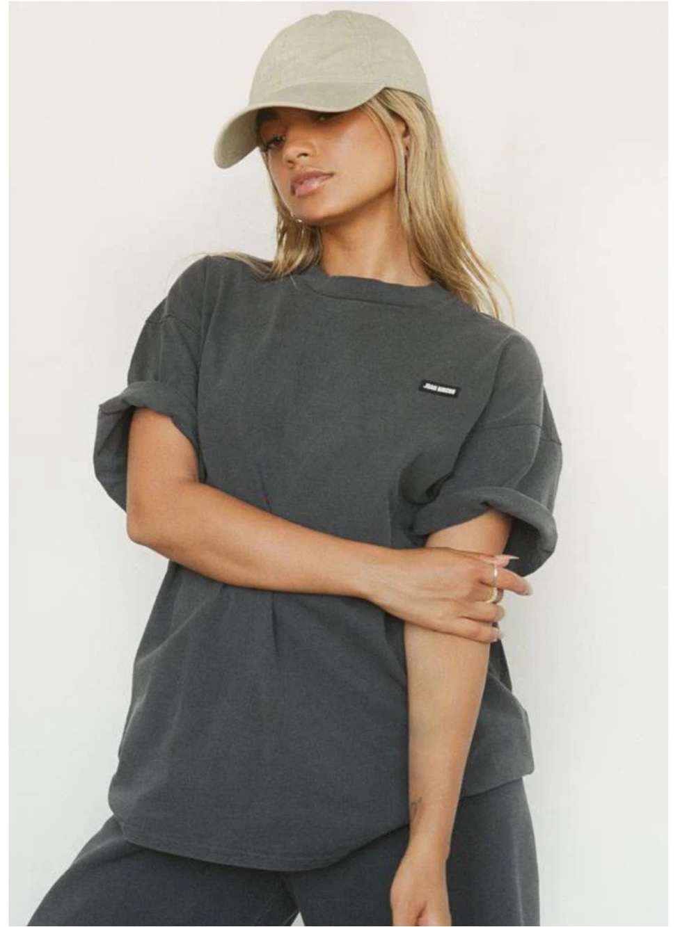 Joah Brown oversized logo crew tee shirt